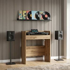 vidaXL DJ маса Дъб артизан 62 x 45 x 102 см Инженерна дървесина (8006763)