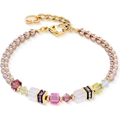 COEUR DE LION Náramok s ružovým kremeňom a s krištáľmi Swarovski 2103301916