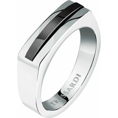 Trussardi ocelový bicolor prsten pro muže T Steel TJAXV430