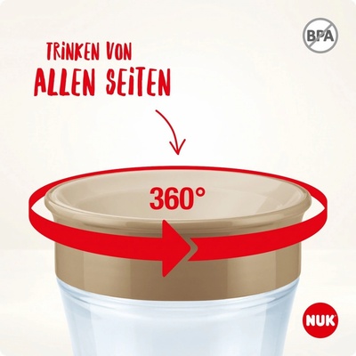 Nuk hrneček Magic Minnie Mouse s 360° okrajem na pití červený 230 ml