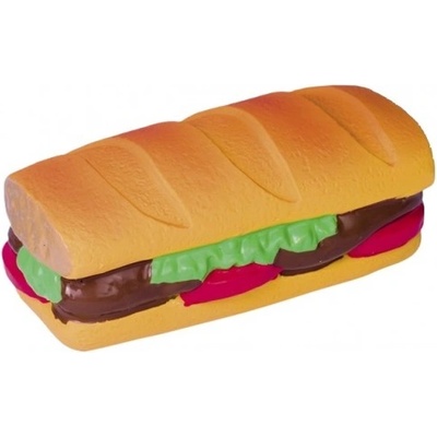 NOBBY Играчка за куче латекс сандвич, с мирис на шунка, със звук - 15 см nobby Германия 62362