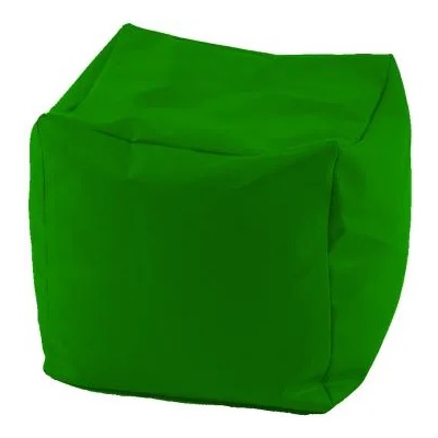 PUFRELAX Пуф, 130л. , Табуретка Куб XL - Teteron Green, Перящ се калъф, Пълнеж от Полистиролни перли, за открито, 8277 (PUF-G-CXL-TEX-GR)
