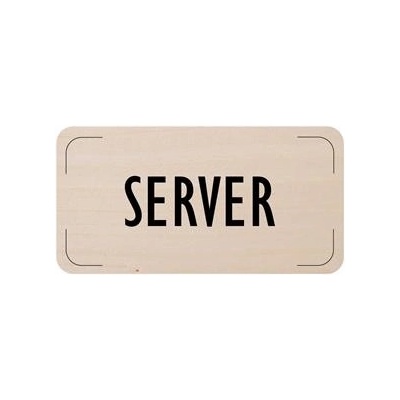 Cedulka na dveře - Server, dřevěná tabulka, 160 x 80 mm