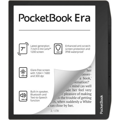 PocketBook Четец за е-книги PocketBook PB700 Era - 7" E-Ink Carta 1200, 64GB, SMARTlight, IPX8 водоустойчив, Wi-Fi, Bluetooth, Сребрист