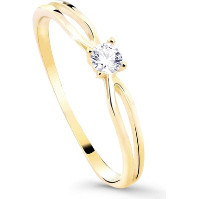 Cutie Jewellery gold zásnubní prsten Z8027 ze zlata se zirkonem Žlutá