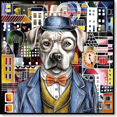 EGAN Obraz HUMAN ESSENCE PES „Přátelství“ – 100×100 cm
