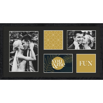 STYLER Рамка за 5 снимки Kyoto с черно паспарту 27 x 51 см черна (RA-15121)