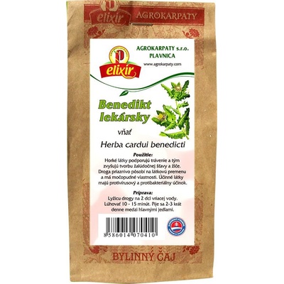 Agrokarpaty Benedikt lekársky vňať bylinný čaj 30 g