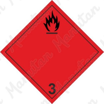 Manutan Nebezpečí požáru hořlavé kapaliny č.3 A, samolepka 100 x 100 x 0,1 mm