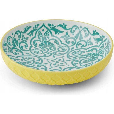 Mikasa Kameninová miska Yellow & Blue Geometric 21 cm