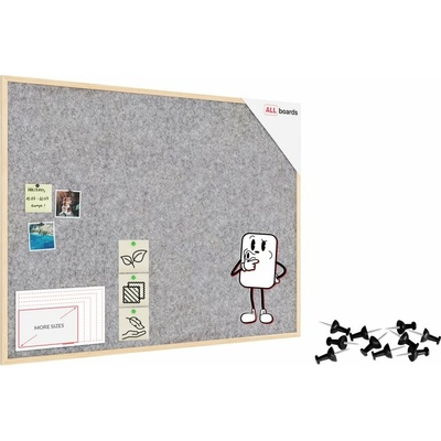 Allboards TFLIGHTG129G Textilní tabule 120 × 90 cm