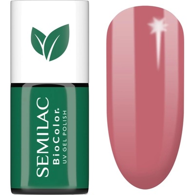 Semilac UV Hybrid BioColor gelový lak na nehty s použitím UV/LED lampy odstín 717 Rose Pink Meadow 7 ml