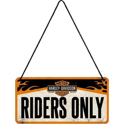 NOSTALGIC ART cedule HARLEY-DAVIDSON Riders Only black/orange