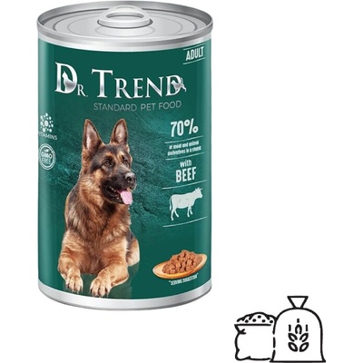 Dr. Trend turkey in delicate sauce for Adult dogs of All Breeds 1250 g