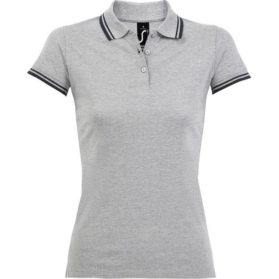 SOL'S Pasadena Women Dámske polo sivá mel. modrá f.n.