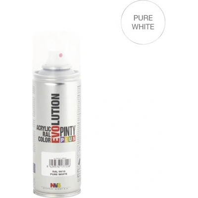 Pinty Plus Evolution akrylový sprej 200 ml RAl9010 biela lesk