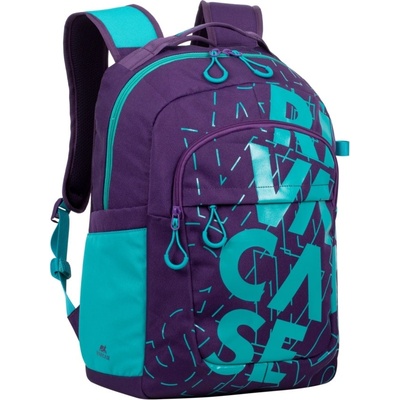 RIVACASE Раница за лаптоп Rivacase 5430 Violet/aqua, до 15.6" (39.62 cm), полиестер, водоустойчивост, лилава (5430 Violet/aqua)