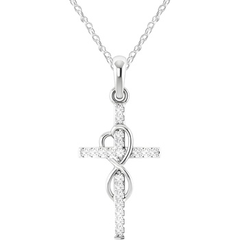 HARAHU Колие Zircon Cruz - Сребърен KP28863 (28863)