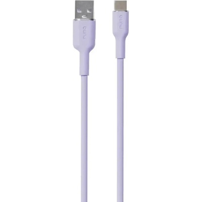 Puro elektrik Puro Soft USB-A - USB-C кабел 1, 5 м - лилав (PUUSBCICONLVD)