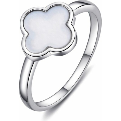 Moiss strieborný prsteň s perlou Quatrefoil R0004455 P