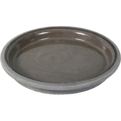 Disko Miska pod květináč, ? 32 cm, 3,8 cm, keramika, šedohnědá 002232ČM