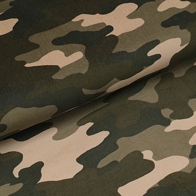 Menčester 21830 jemný, army vzor, š.140