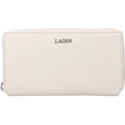 Lagen Dámska kožená peňaženka LG 27654 sivobiela