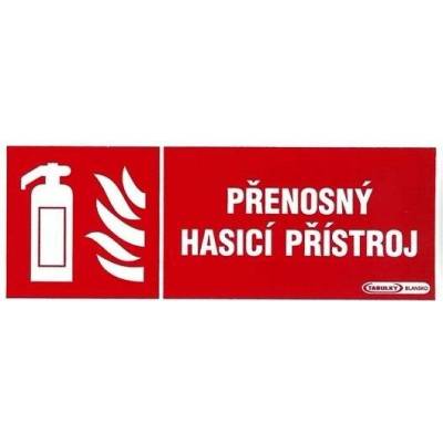 Tabulka Přenosný hasicí přístroj
