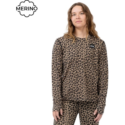 Eivy Loose Fit Merino Wool Top leopard