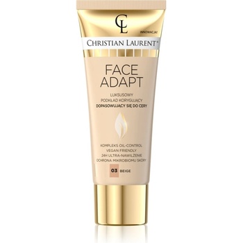 Christian Laurent Face Adapt хидратиращ фон дьо тен с изглаждащ ефект цвят 03 Beige 30ml