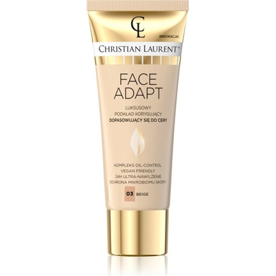Christian Laurent Face Adapt хидратиращ фон дьо тен с изглаждащ ефект цвят 03 Beige 30ml