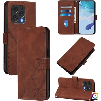 DOOGEE N55 Plus Crossbody 3D Embossed Wallet Кожен Калъф и Протектор
