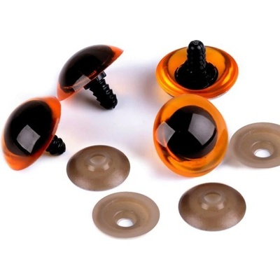 Bezpečnostní oči 26mm jantar (1pár)
