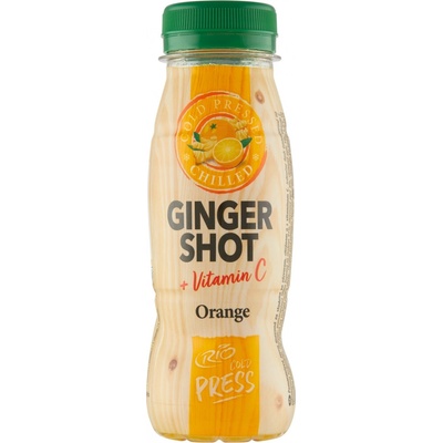 Rio Cold Press Ginger Shot pomarančová šťava lisovaná za studena so zázvorom 180 ml