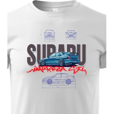 Dětské tričko Subaru impreza STI Bílá Canvas Bezvatriko.cz 2330