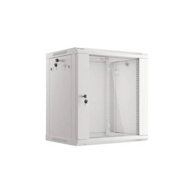 Lanberg Hanging installation cabinet 19 12U 600x450mm grey (glass door)