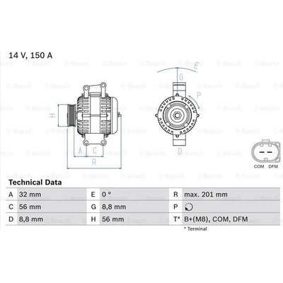 Alternátor BOSCH 0 986 046 300