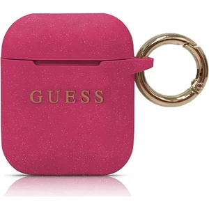 Guess Калъф Guess за AirPods, фуксия, силиконов GUACCSILGLFU