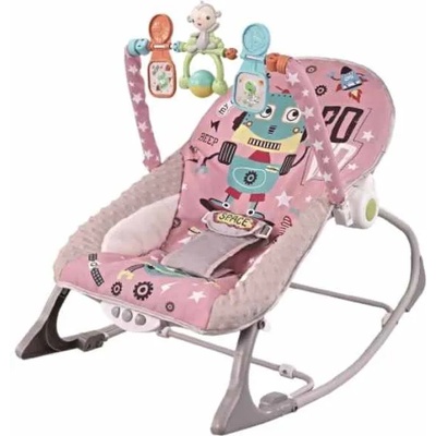 Chipolino Бебешки музикален шезлонг Chipolino - Baby Spa, розов (SHEBS02303PI)