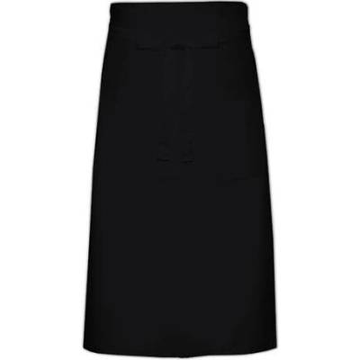 Link Kitchen Wear Kuchařská zástěra s kapsou X970T Black 100x70cm