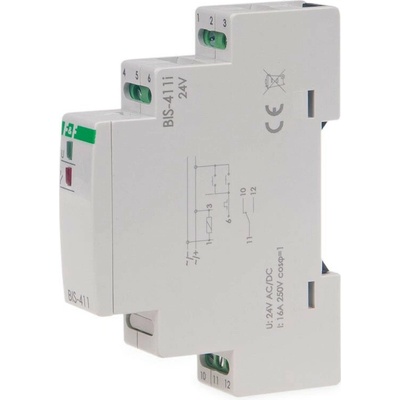 BIS-411-LED/24 - Impulzné relé ZAPNI/VYPNI, 24V, 16A (160A/20ms), 1x NO