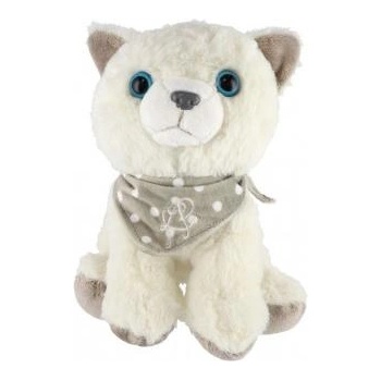 Teddies Котенце седящо с шал плюш 22см