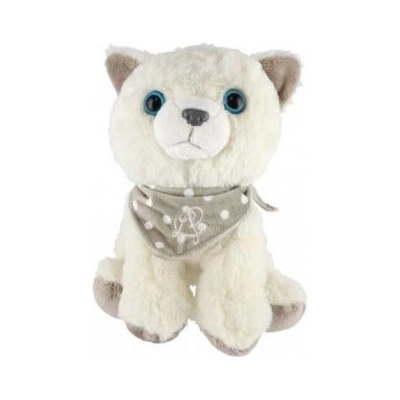 Teddies Котенце седящо с шал плюш 22см