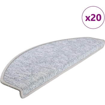 vidaXL Изтривалки за стълби, 20 бр. , 65x24x4 см, светлосиви, полукръгли, големи (3365792)