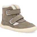 Protetika dívčí zimní barefoot boty KESY TAUPE šedá