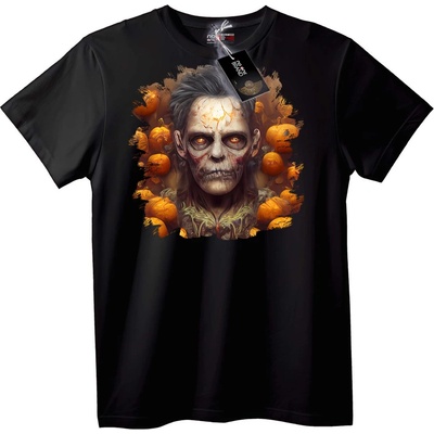 NOONEBRAND Тениска Хелоуин Череп Тиква - 5XL, Black