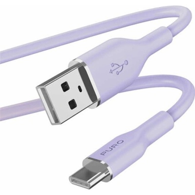Puro PUUSBCICONLVD Soft USB-C/USB-A 60 W, 1,5m, fialový
