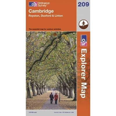 Cambridge (greenw.m) 1:25.000 turistická mapa OS #209