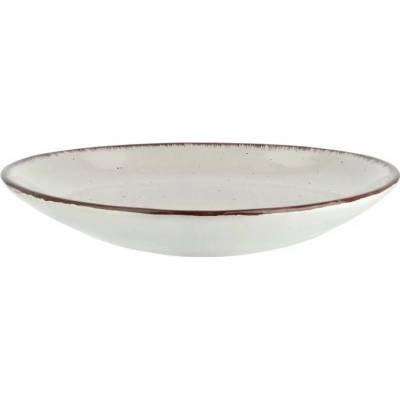 Sconto Tanier trojhranný KAMENINA biela, priemer 23 cm