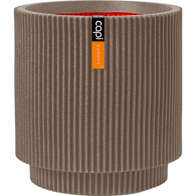 Capi Kvetináč Cylinder Groove 44 x 46 cm - taupe
